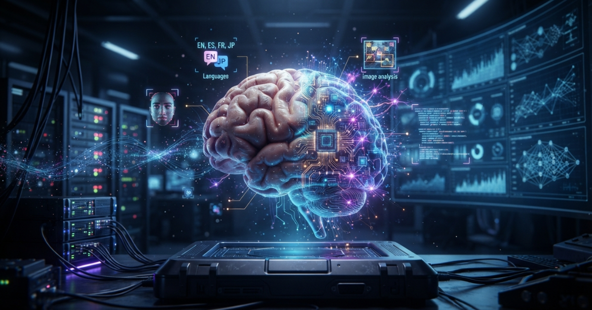 IA como uma tecnologia que conecta inteligência humana, dados e máquinas